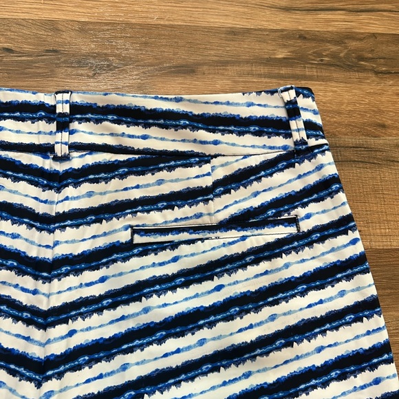 SPANX WOMENS SUNSHINE SHORT 6in BLUE PAINTED STRIPED LIGHTWEIGHT SZ MEDIUM NEW - Picture 3 of 11